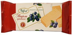 Вафли, Bifrut (Бифрут) 65 г черничные в шоколадной глазури на фруктозе