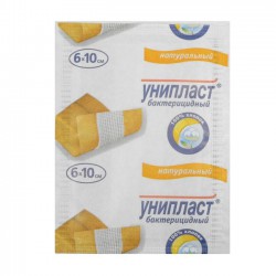 Лейкопластырь бактерицидный Унипласт плюс хлопок р. 6смх10см 1 шт.