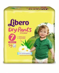 Подгузники-трусики 42 шт. Libero Драй Пэнтс экстра лардж плюс 16-26 кг
